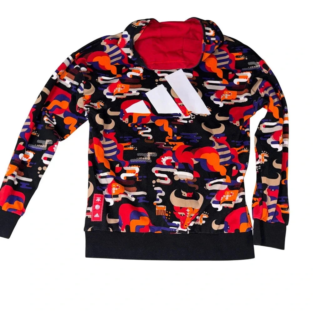 Adidas Lunar New Year All Over Print Hoodie‎ Sweatshirt CNY GFX Size SMALL